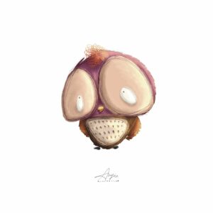 Prikupna otroška ilustracija čuka na A3 posterju.