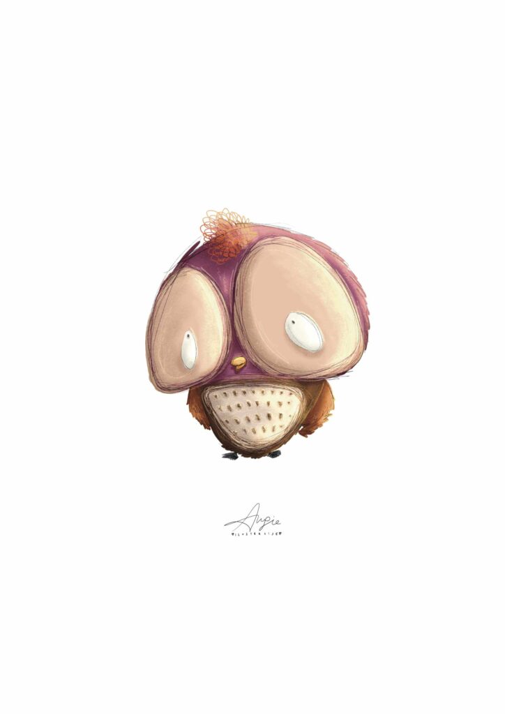 Mausi.si | O nas Prikupna otroška ilustracija čuka na A3 posterju.